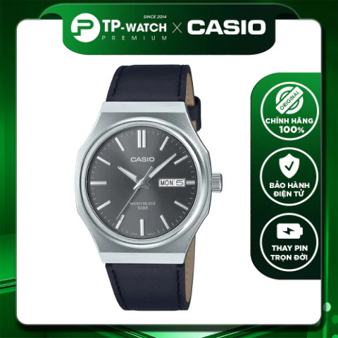 Đồng hồ nam dây da Casio MTP-E735L-8AVDF Size 37.5mm | Casio nam MTP-E735L-8A