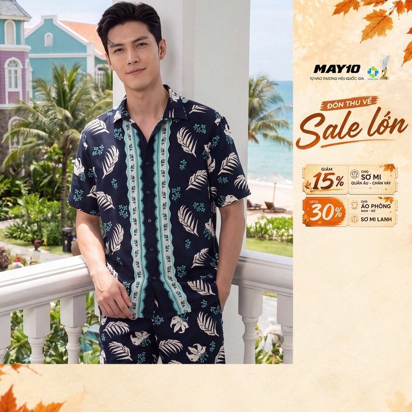 Bộ quần áo lanh nam May 10 mã 060126245ON 1
