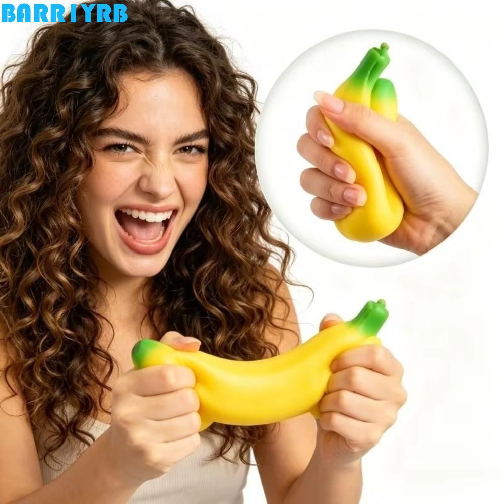 BARR1YRB Đồ chơi chuối phục hồi chậm, Chuối mềm mại hình quả chuối, Mô phỏng mô phỏng Chuối tăng chậ