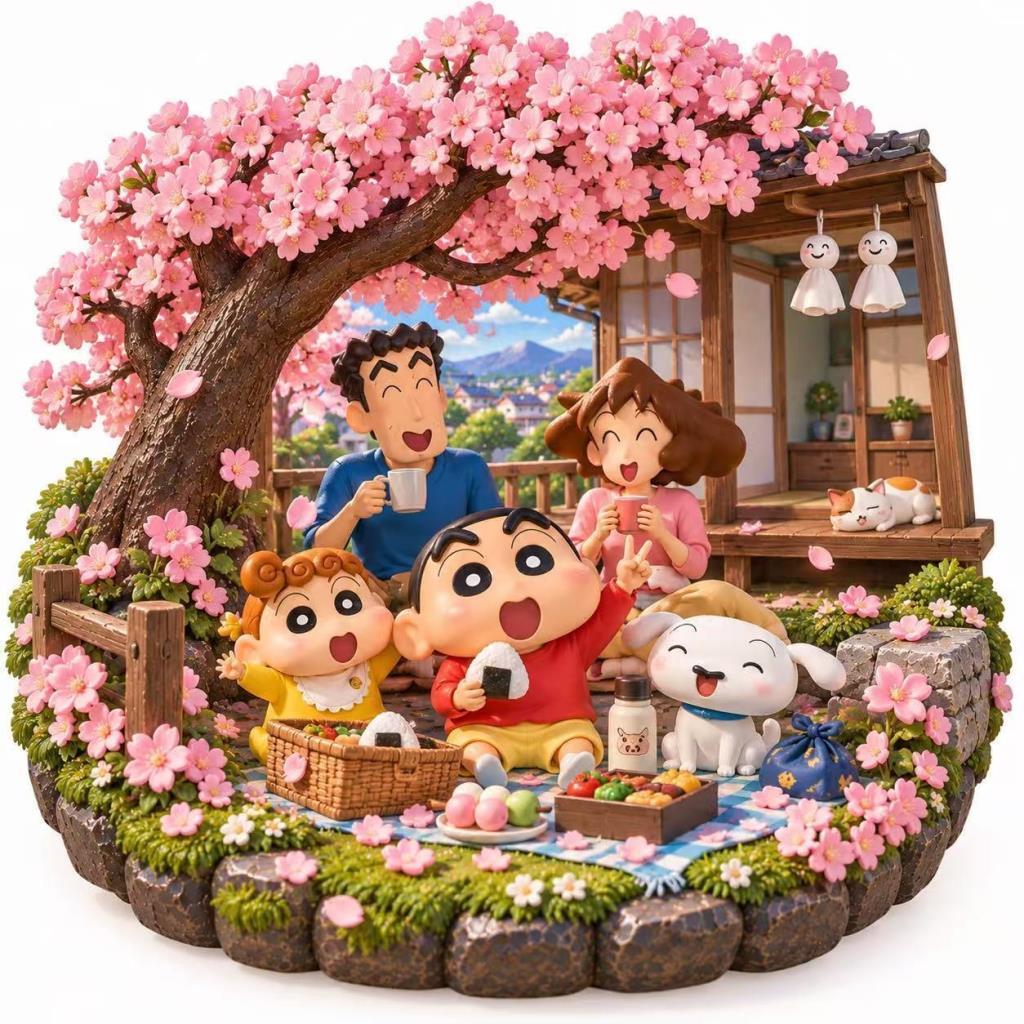 [Crayon Shin-Chan Spring Cherry Blossom] Crayon Shin-Chan Cherry Blossom Dã Ngoại Ba Chiều