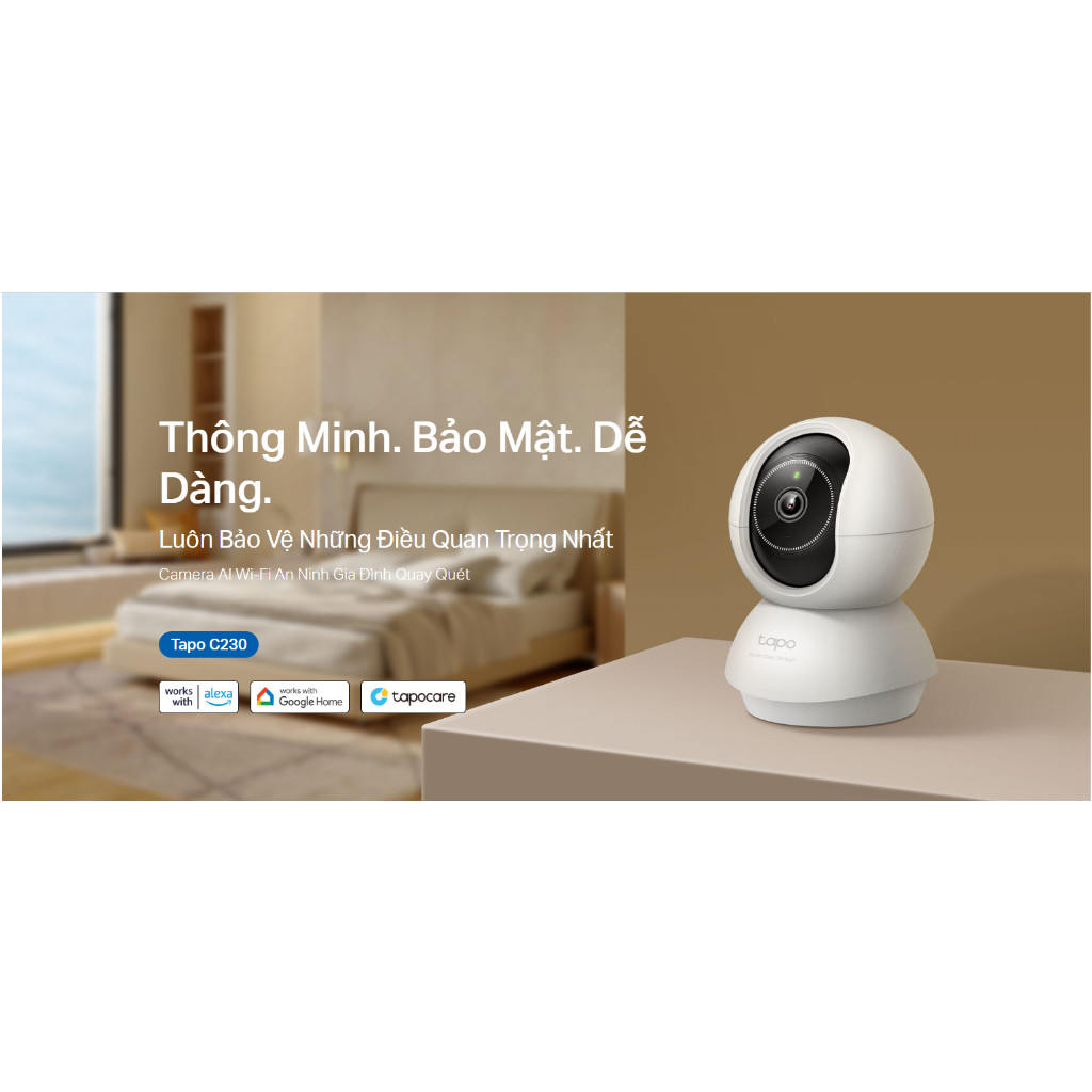 CAMERA WIFI TRONG NHÀ TAPO C230 5MP - XOAY 360 ĐỘ, ĐÀM THOẠI HAI CHIỀU, PHÁT HIỆN NGƯỜI, TIẾNG KHÓC,