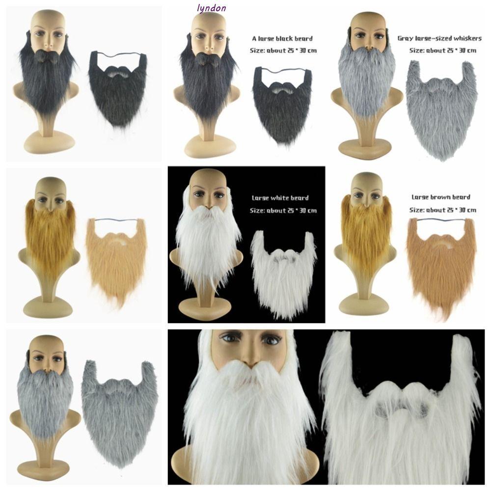 LYNDON Râu Giả Thực Tế, Râu Giả Giả Giả Giả Râu Halloween ria mép Giả, Râu Giả Nhân Tạo Handmade 30c