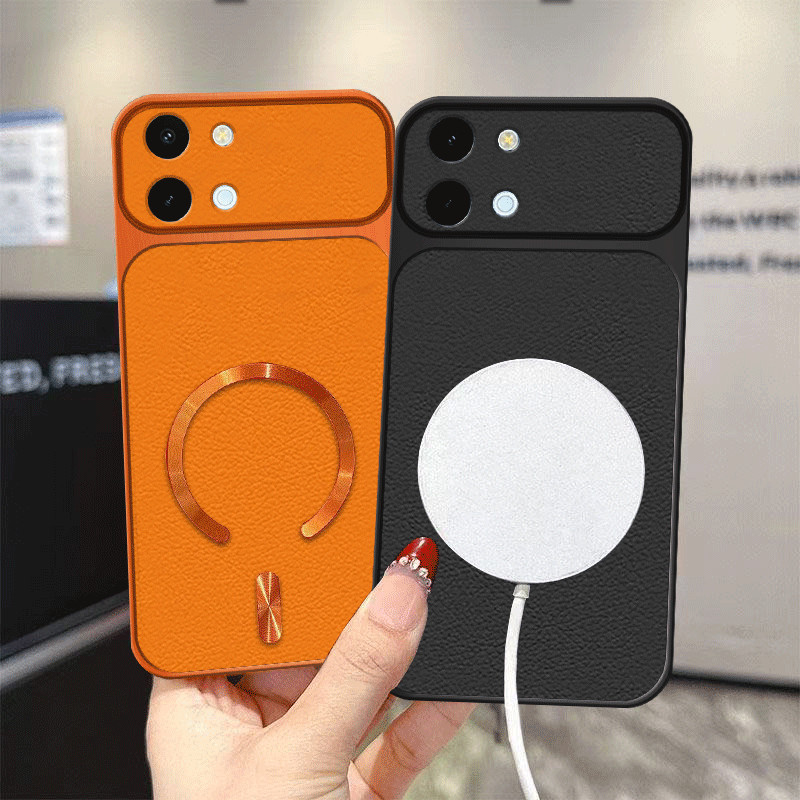 Ốp Lưng Cho Vivo Y28 4G Vỏ Điện Thoại Thiết Kế Mới Với Cuộn Dây Từ Tính Ống Kính Lớn Cửa Sổ Vỏ Chống Sốc