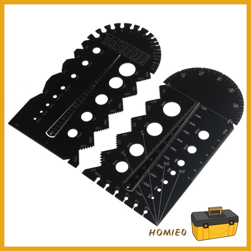 HOMIE Metric and Imperials Thread Gauges Gear Răng Vít Pitches Gauges Thread Tool