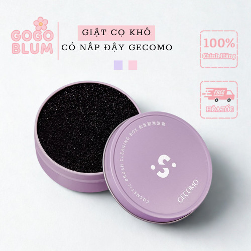 GECOMO Hộp Bọt Biển GECOMO Vệ Sinh Giặt Cọ Khô Làm Sạch Cọ Trang Điểm Không Dùng Nước Tiện Lợi