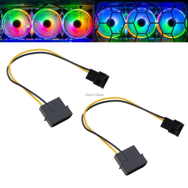 PC Fan Cable D Type Large 4Pin IDE to 3Pin Fan Power Male CPU/Case Fan Cable