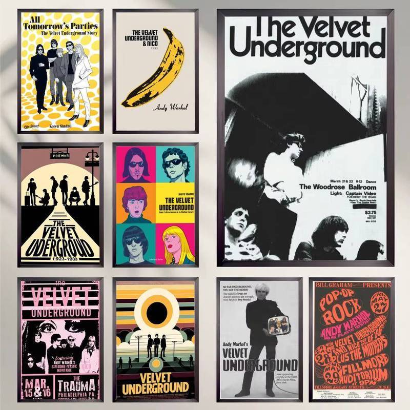 The Velvet Underground Rock Band Poster No Frame Canvas Wall Art Painting Music Studio Wall Decor