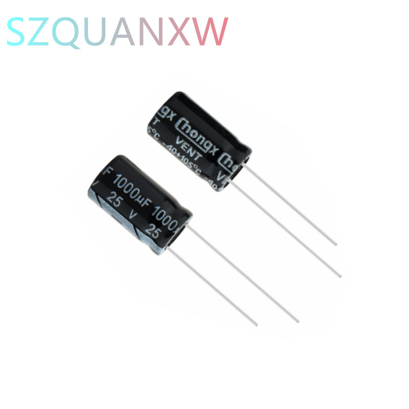 10 Chiếc Nhôm Tụ Điện Phân 1000 uf 25v Kích Thước 10 * 17mm 25 V / 1000 UF Tụ Điện Phân 1000UF 25V