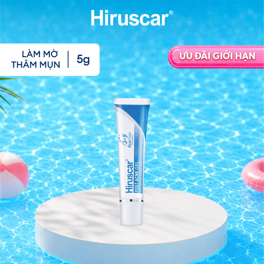 Gel làm mờ sẹo mụn và thâm mụn Hiruscar Post Acne 5g
