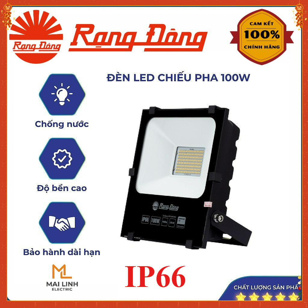 {Rạng Đông} Đèn Led chiếu pha công suất 100W-150W-200W -Ip66 Chống nước, siêu sáng, tiết kiệm - Mode