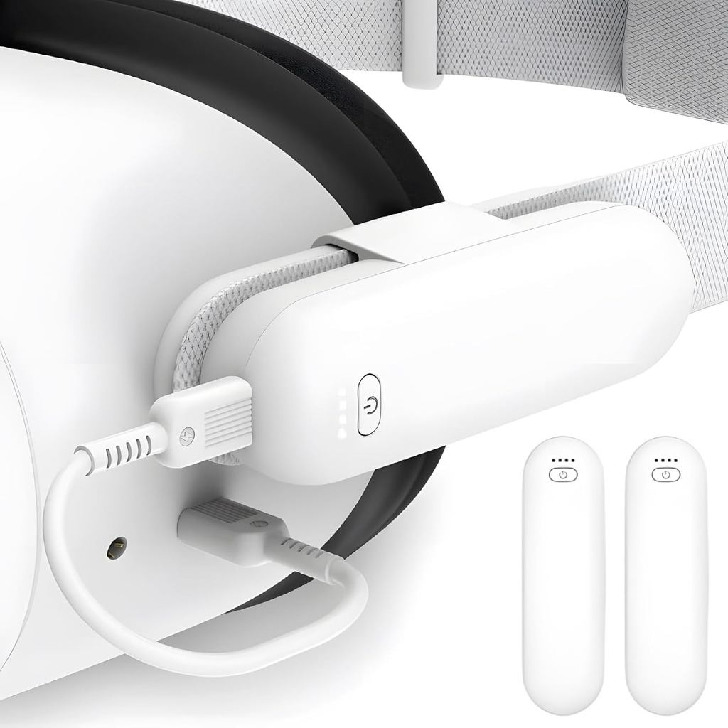 Bộ 2 Gói Pin Cho Meta / Oculus Quest 2 / Quest 3 / Quest 3S, Phụ Kiện Bộ Pin Di Động 5000mAh, Mở Rộn