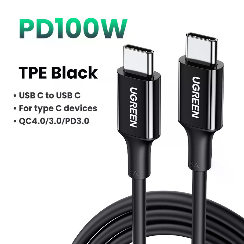 Cáp USB-C UGREEN 100W kèm Chip đánh dấu điện tử | Sạc PD siêu nhanh cho MacBook