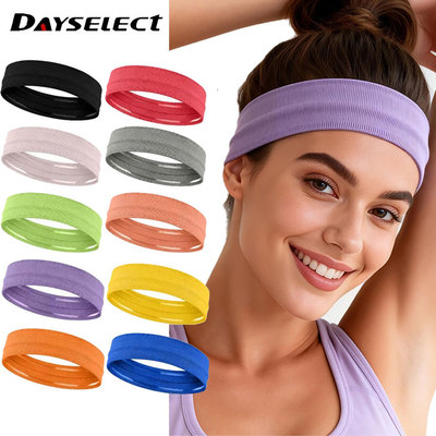 DAYSELECT Thể Thao Mồ Hôi Co Giãn Thoáng Khí Chống Trơn Trượt Bóng Rổ Tập Yoga Chạy Băng Đô Quấn Tóc