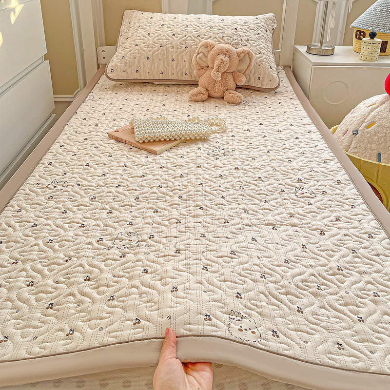 Sinh Viên Chuyên Dụng Sợi Hai Lớp Chăn Nệm Đơn 90x190 Ký Túc Xá Đơn Chống Trơn Trượt Giường Nệm Ba @