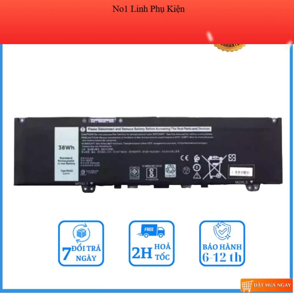 Pin thay thế cho Laptop Dell Inspiron 13 7370 7380 7386 5370 7373 F62G0 F62GO RPJC3 0RPJC3 39DY5 039