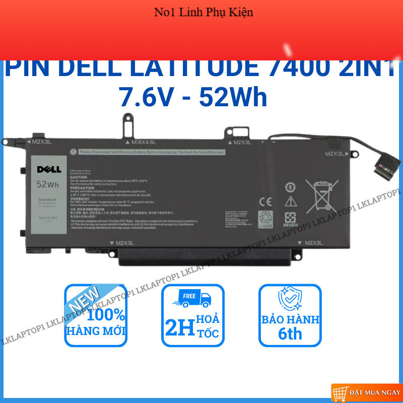 Pin thay thế cho Laptop Dell Latitude 7400 2in1 Latitude 9410 2in1 P110G NF2MW ZIN mới 100%