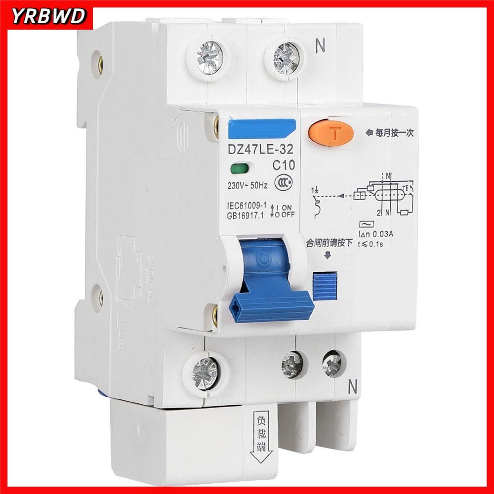 Bộ ngắt mạch dư YRBWD, Bộ ngắt mạch bảo vệ rò rỉ 1P + N 10A, Bộ ngắt mạch thu nhỏ DZ47LE-32 230V DZ4