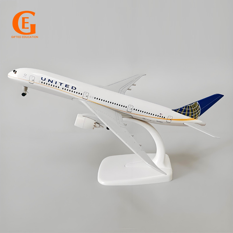 Mô hình máy bay Boeing787 bằng kim loại hợp kim của United Airlines có bánh răng hạ cánh Mô hình máy