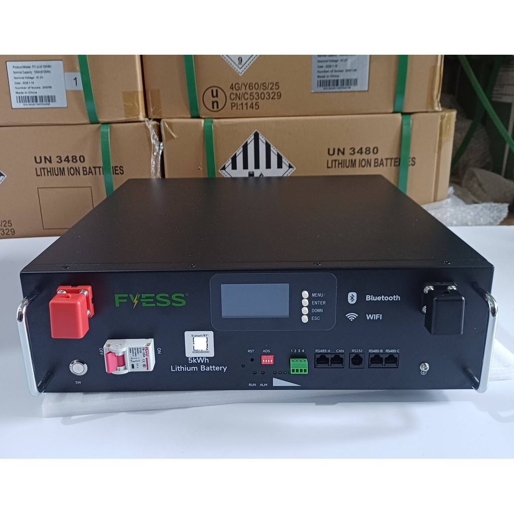 Pin Lưu Trữ Năng Lượng Mặt Trời 51.2V 100Ah | 5.12kWh | Hệ 48V | Tương Thích Hybrid Inverter | Độ Bề