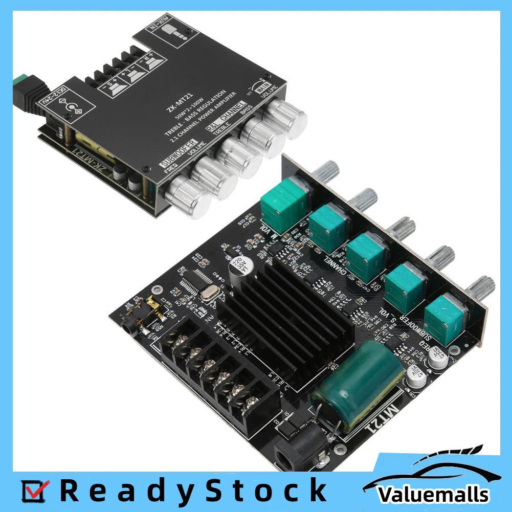 Valuemalls Valuemalls 2X50W 2.1 Kênh Bảng Mạch Khuếch Đại Công Suất DC12 Đến 24V Aux BT5.0 Âm Thanh 