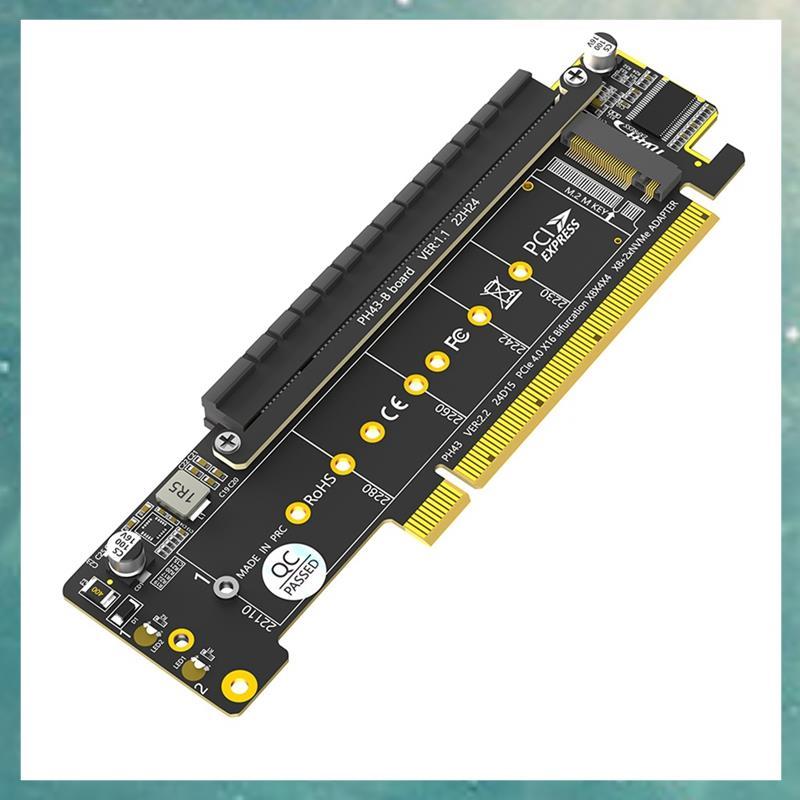 [uhktyltui.vn] Bộ chuyển đổi PCIe NVMe kép, PCIe 4.0 X16 sang Dual NVMe & thêm 1x Bộ chuyển đổi PCIe