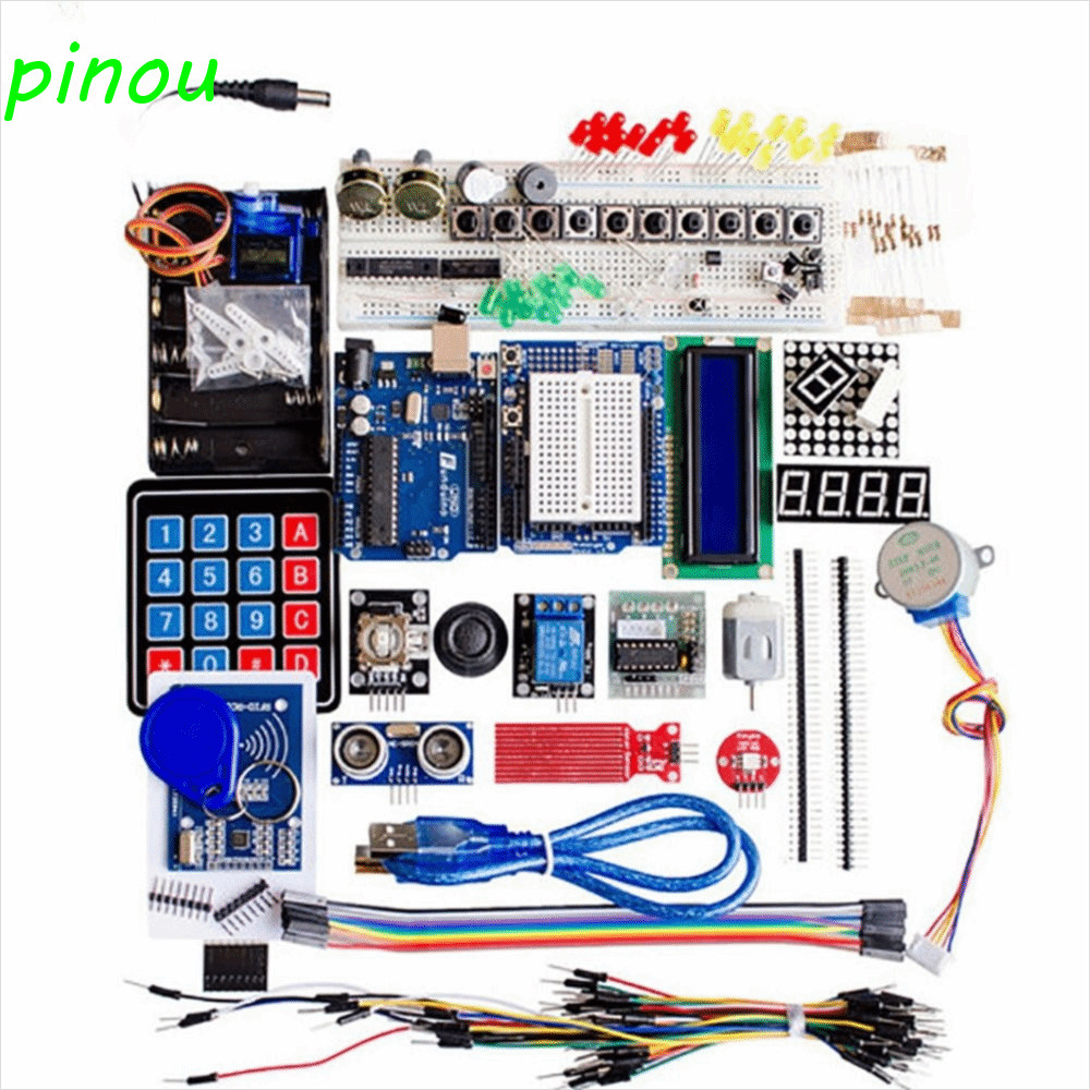 Bộ khởi động DÀIQIYING cho Arduino Uno R3, Nút cảm biến dây nhảy Dự án Uno R3, Đèn LED Arduino Uno R