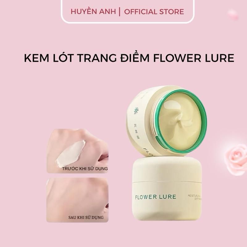 [FLOWER LURE] Kem Lót Trang Điểm Kem Lót Lỗ Chân Lông Vô Hình Dưỡng Ẩm Lâu Trôi Kem Dưỡng Da Mặt