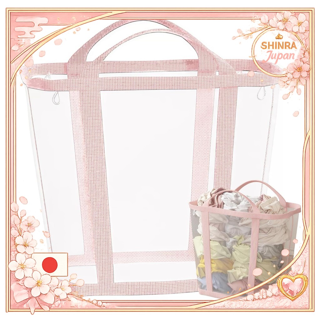 《Direct From Japan》  MAGPIE Laundry Bag, Freestanding Laundry Basket, Foldable, Large Capacity, Ligh