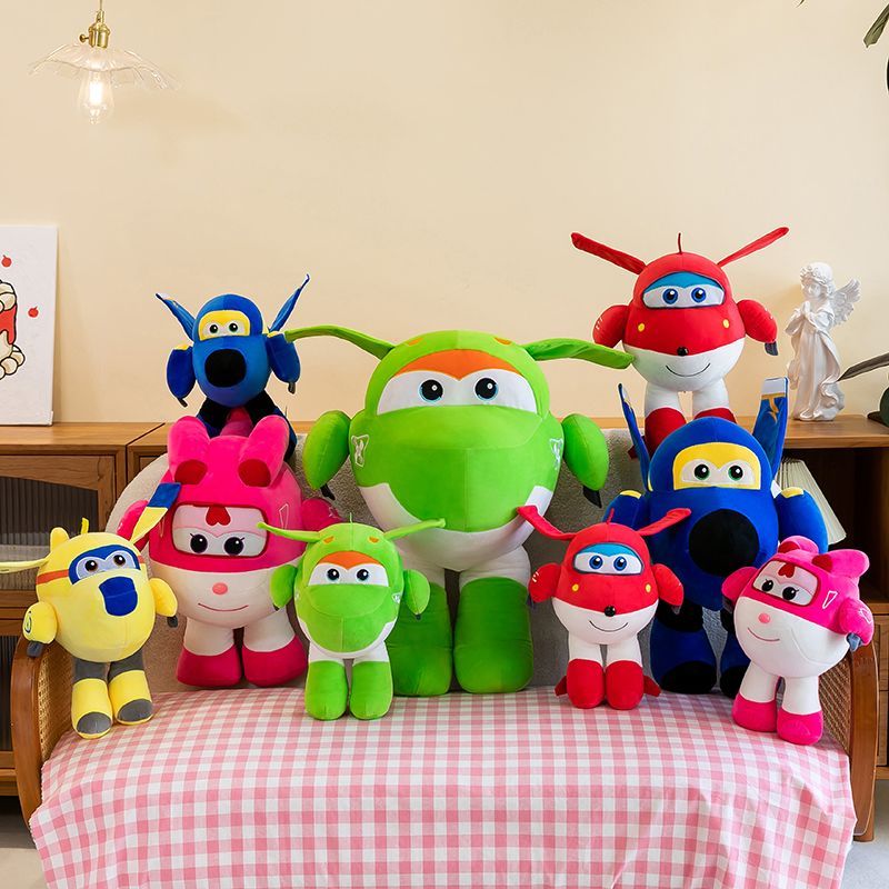 Bộ thú bông Super Wings, Jett Dizzy Donnie Mira Bello mềm mại, đồ chơi cho bé trai, quà sinh nhật (3
