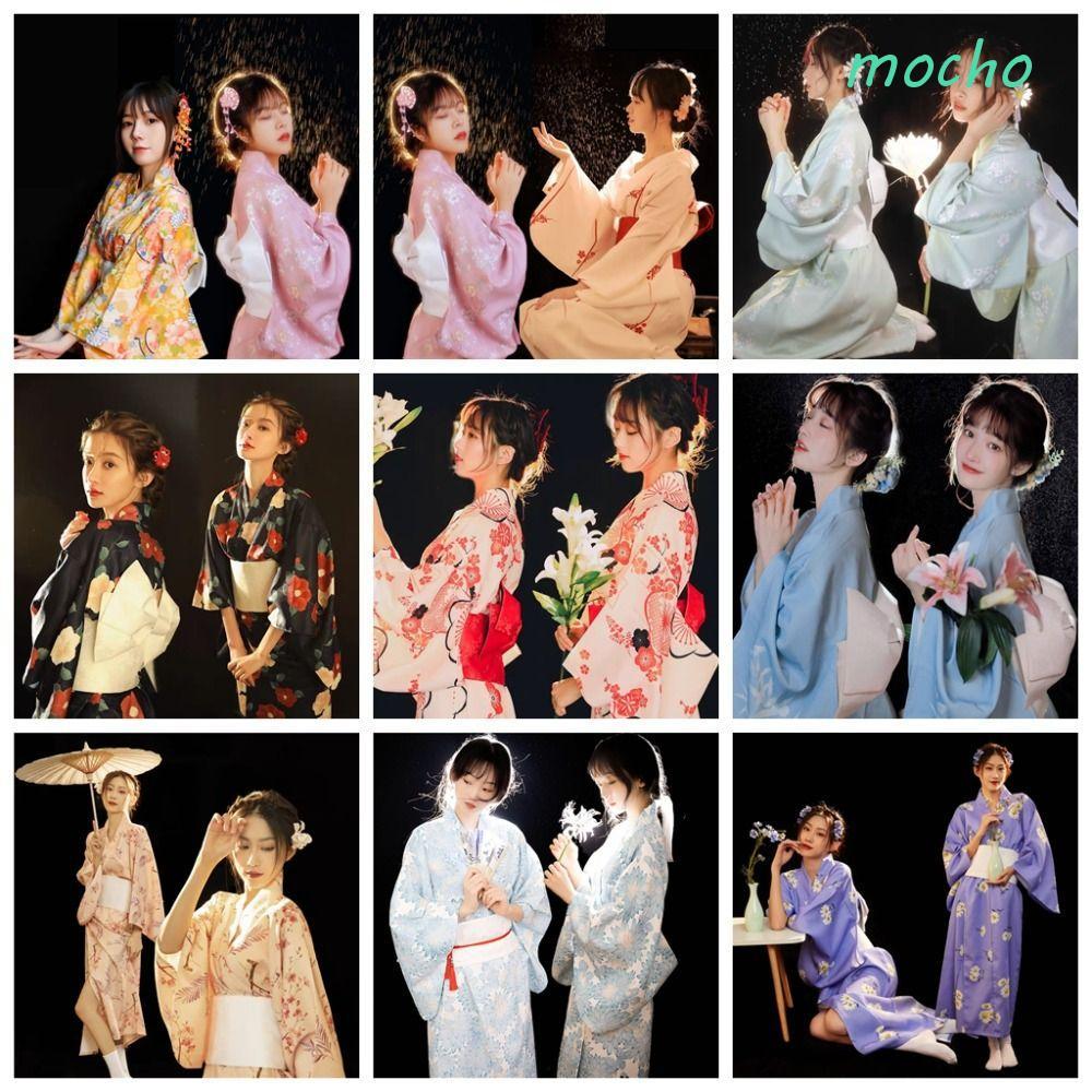 MOCHO kimono truyền thống Nhật Bản, Váy kimono cô gái sang trọng phong cách Nhật Bản, kimono mới in 