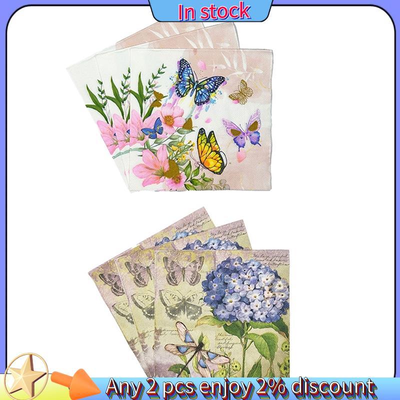 Còn hàng-Dành cho tiệc cưới để trang trí 20 Cái / gói Khăn giấy 33x33cm