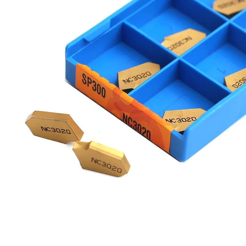 10 Chiếc SP200 SP300 SP400 PC9030 NC3020 NC3030 Khe Cắm Carbide Chèn Máy Tiện Dụng Cụ Xoay Chia Tay 