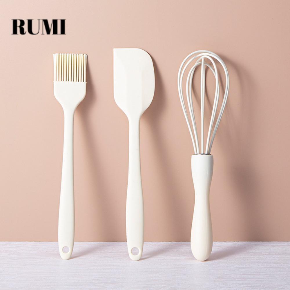 RUMI‌ Tiện ích nhà bếp, Dụng cụ nấu ăn chịu nhiệt màu trắng, Thiết kế tiện dụng Thiết kế lỗ treo Dụn