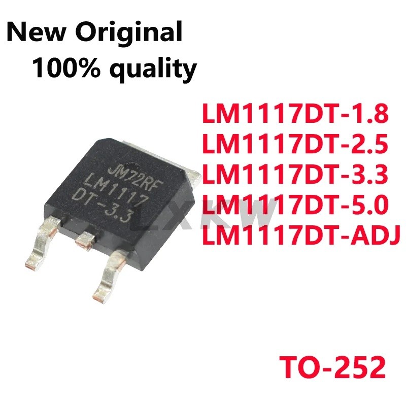 5 Chiếc LM1117 LM1117DT LM1117DT-1.8 LM1117DT-2.5 LM1117DT-3.3 LM1117DT-5.0 LM1117DT-ADJ TO-252 Hiệu