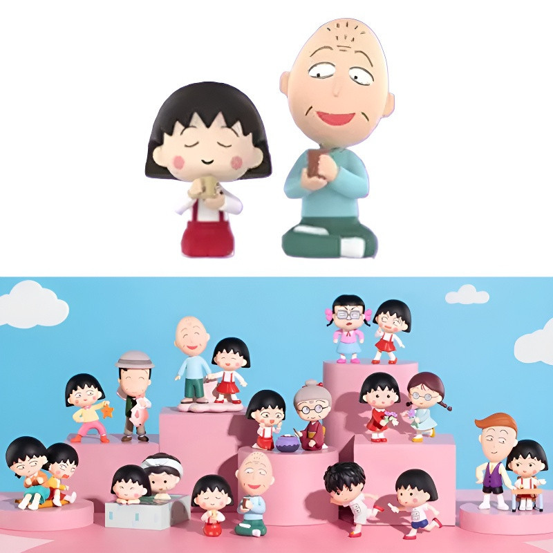 POPMART Chibi Maruko-chan 's the time with you Series Hình hộp mù đồ chơi quà tặng