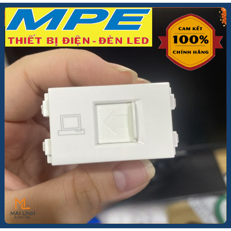 (Chính hãng MPE) Ổ cắm mạng LAN 8 dây phù hợp các mặt thiết bị MPE A60 và mặt panasonic hạt 3cm |(MP