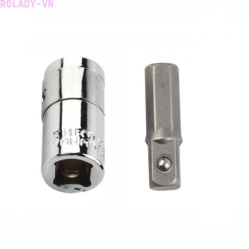 #ROYALLADY#Impact Drill Socket Adapter Converter Set 1/4 Hex Shank To 1/4 Square-Driver