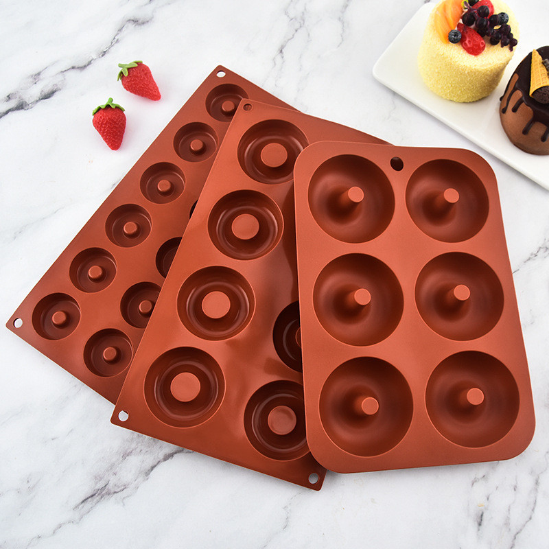 Preferred#Food-grade high-temperature resistant silicone cake mold Donut cookie mold DIY Oven baking