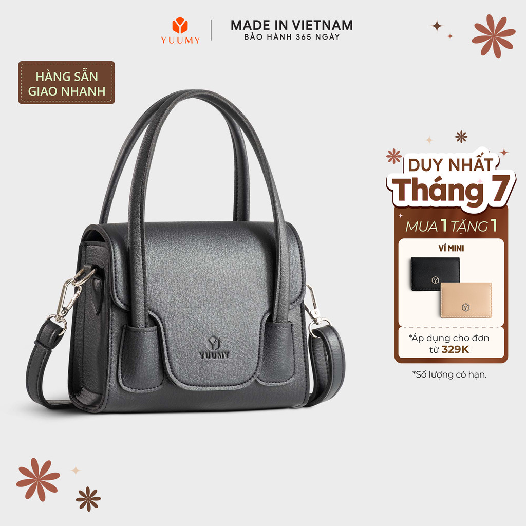 Túi Yuumy (Thời trang nữ nắp gập cách điệu - Túi đeo chéo da Seasand YN227)
