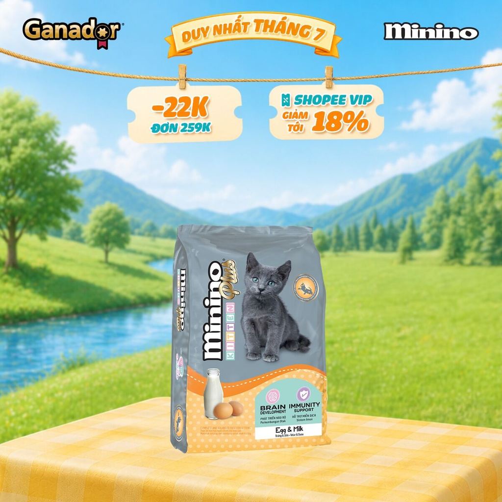 Thức ăn hạt Minino Kitten Plus cho mèo 350g
