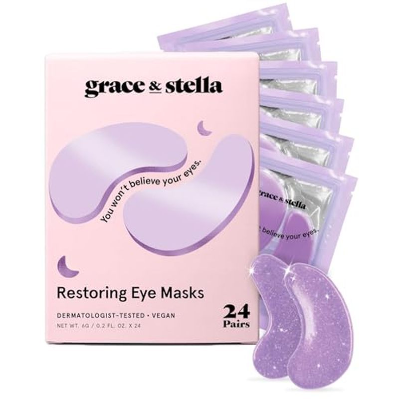 grace & stella Retinol Under Eye Patches for Puffy Eyes & Dark Circles - Restoring Gel Under Eye Mas