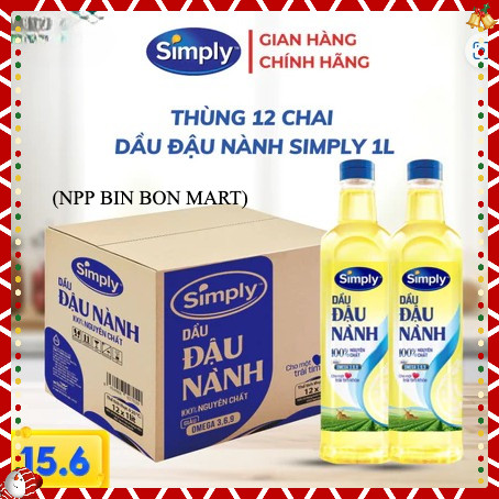 (Bán sỉ) Dầu Ăn Simply Đậu Nành 1 Lít, 2 Lít  - Dầu mezan gold 1 Lít ,2 Lít ( NPP Bin Bon MART)