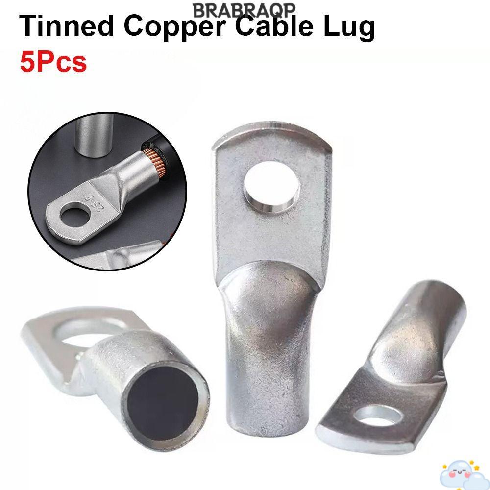 BRABRAA 5 Chiếc Vòng Uốn Thiết Bị Đầu Cuối, M6 / M8 / M10 / M12 JG Series Đóng Hộp Cáp Đồng Lug, 6 /
