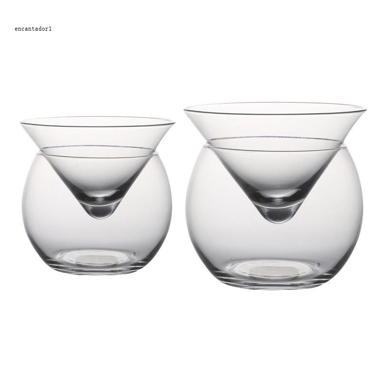 EC Wine Glass Cone Martini Globular Set Bartender Cốc uống nước Cốc hai lớp