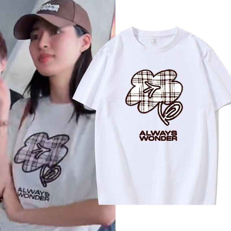 2026 Lingorm Always Wonder Cổ Tròn Cotton T Tay Ngắn Áo Nam / Nữ Cặp Đôi Áo Sơ Mi Ngắn