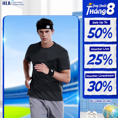 [GIẢM 50%] Áo thun nam ngắn tay HLA công nghệ làm mát, chống tia UV kháng khuẩn, thấm hút