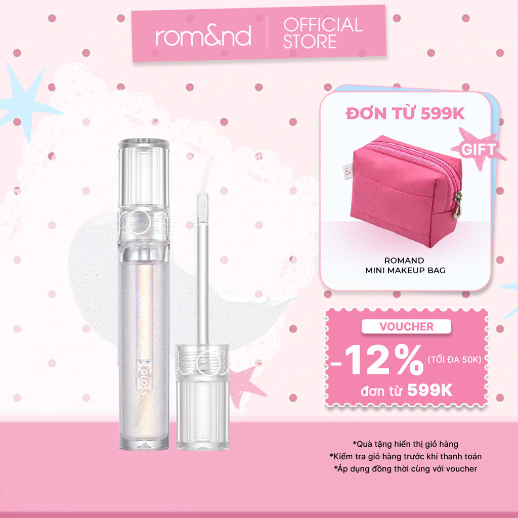 [Rom&nd] Son tint bóng mịn mượt Hàn Quốc Romand Glasting Water Gloss 4.5g