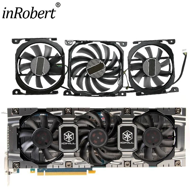ACF-12915S GTX760 GTX670 GTX680 GTX660Ti Quạt Card Video Cho INNO3D GTX 760 670 680 660Ti Card Đồ Họ