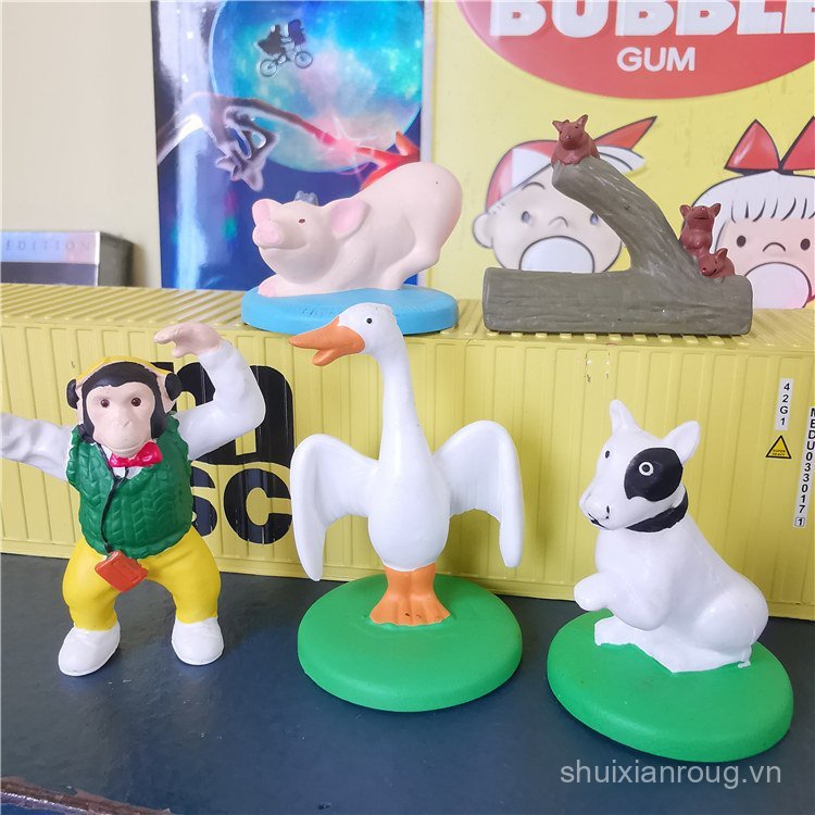 Bộ sản phẩm mới 5 Bộ phim hoài cổ cổ điển Baby Piglet Mark Piglet Baby Hình mẫu Đồ trang trí