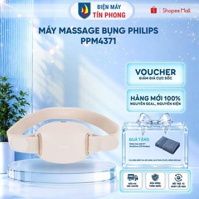 Máy Massage Bụng Philips PPM4371 - Massage Đa Năng - Chườm Ấm Ánh Sáng Đỏ - Bảo Hành 24 Tháng